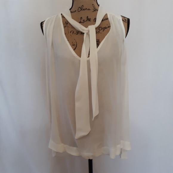 Free People Tops - Free People semi sheer ivory sleeveless M. BOGO